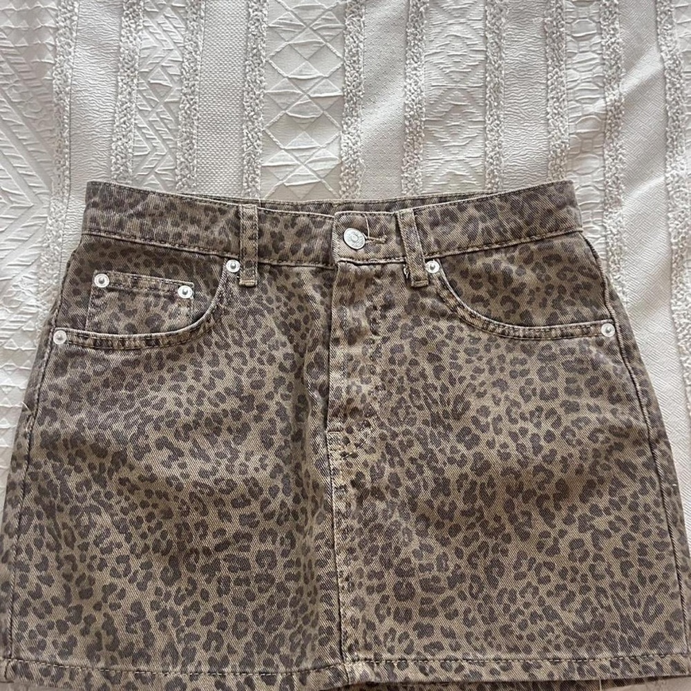 Zara Animal Print Mini Skirt - Brown and Black